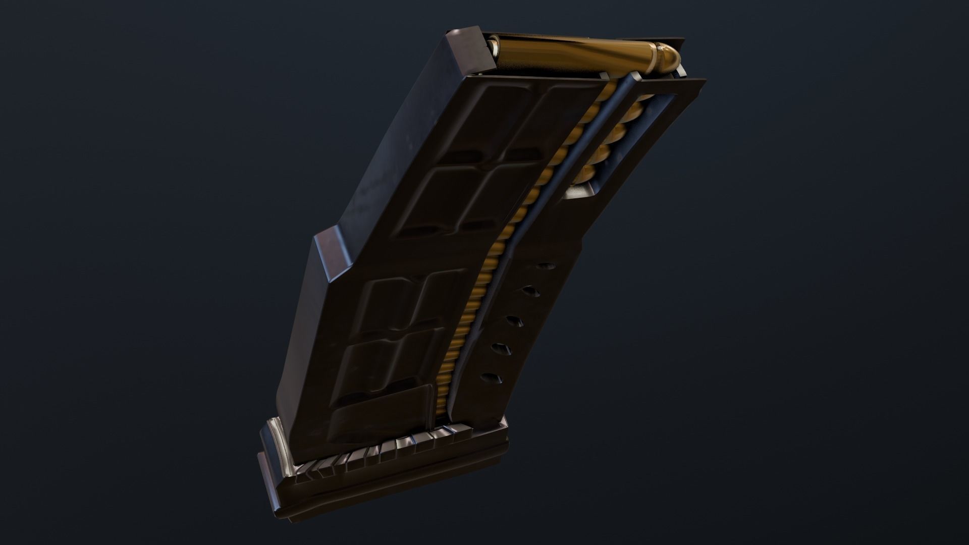 3D gun magazine model 3D model_5