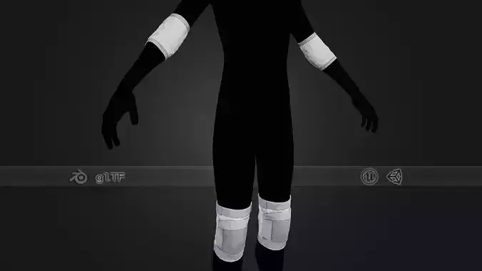 White Knee and Elbow Pads