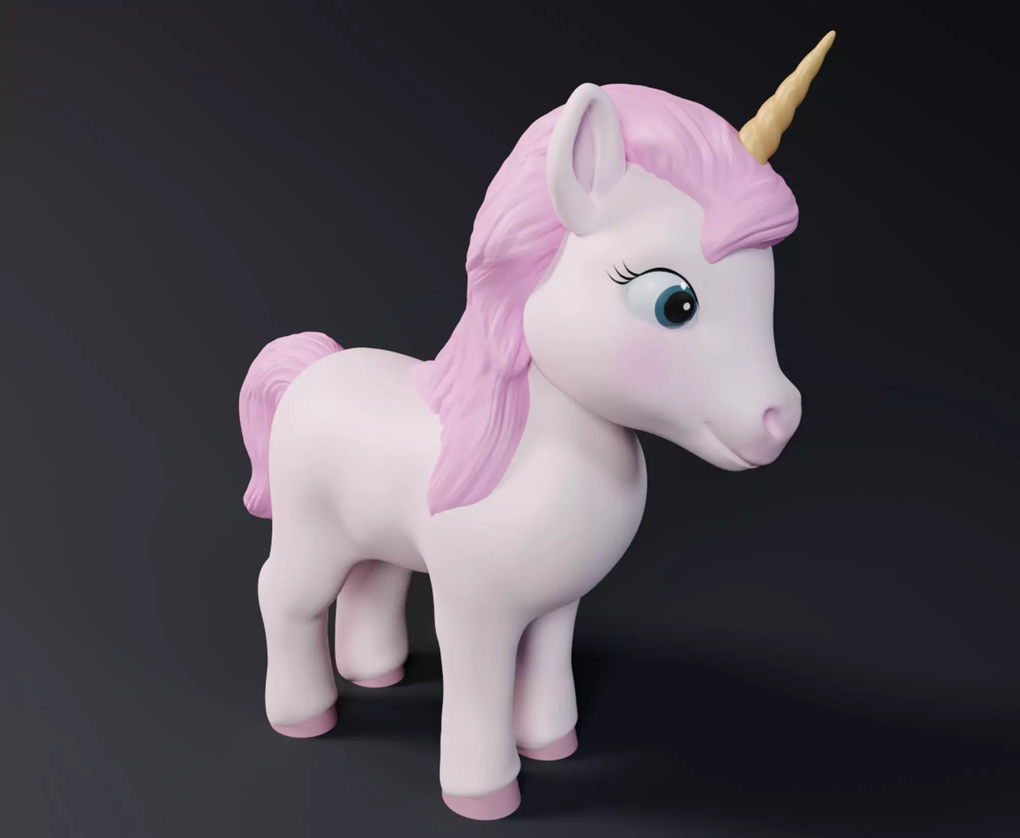 Cute Unicorn 3D print model_0