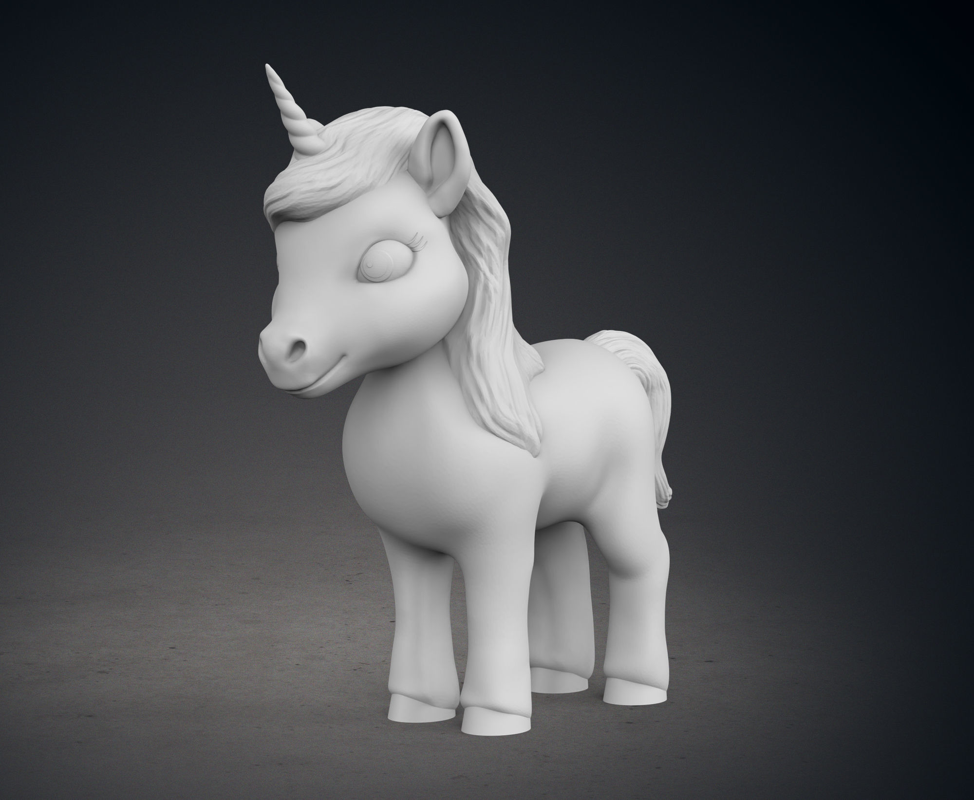 Cute Unicorn 3D print model_3