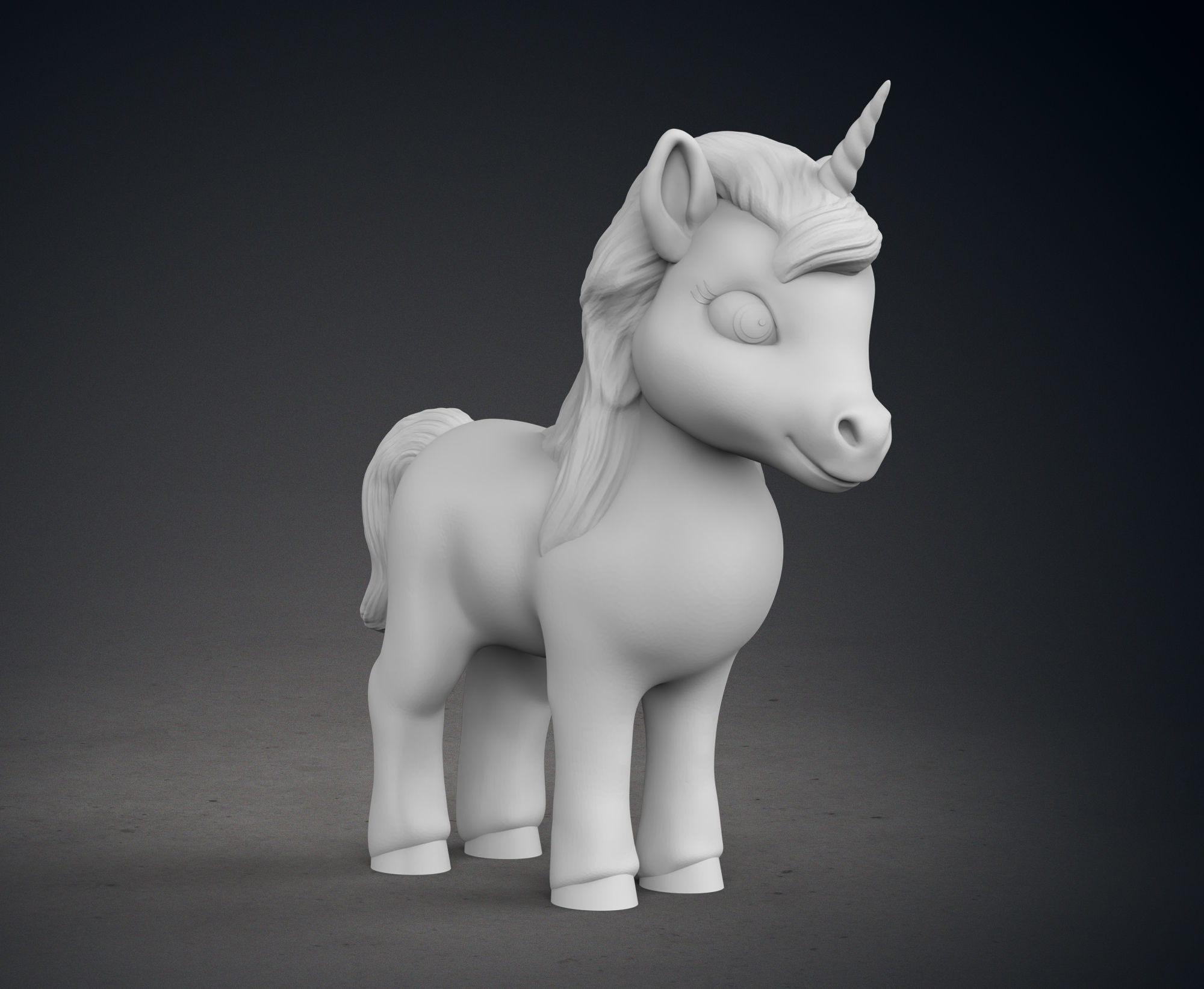Cute Unicorn 3D print model_1