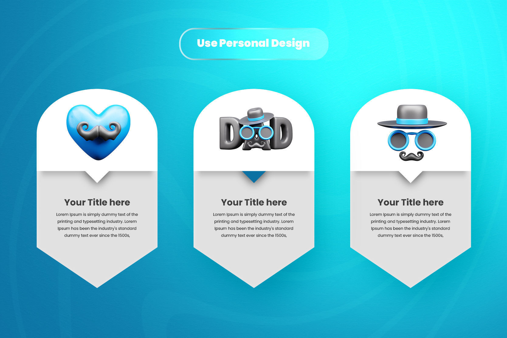 Father Day 3d Illustration  Icon Pack 3D model_3