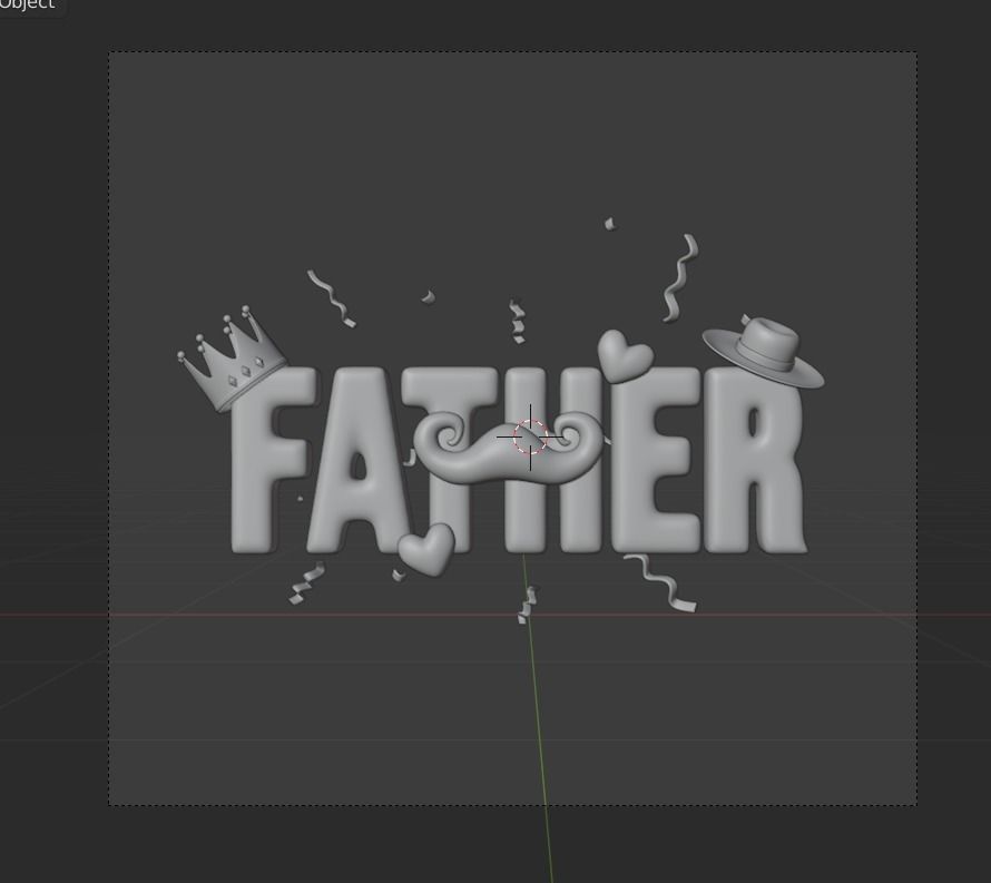 Father Day 3d Illustration  Icon Pack 3D model_23