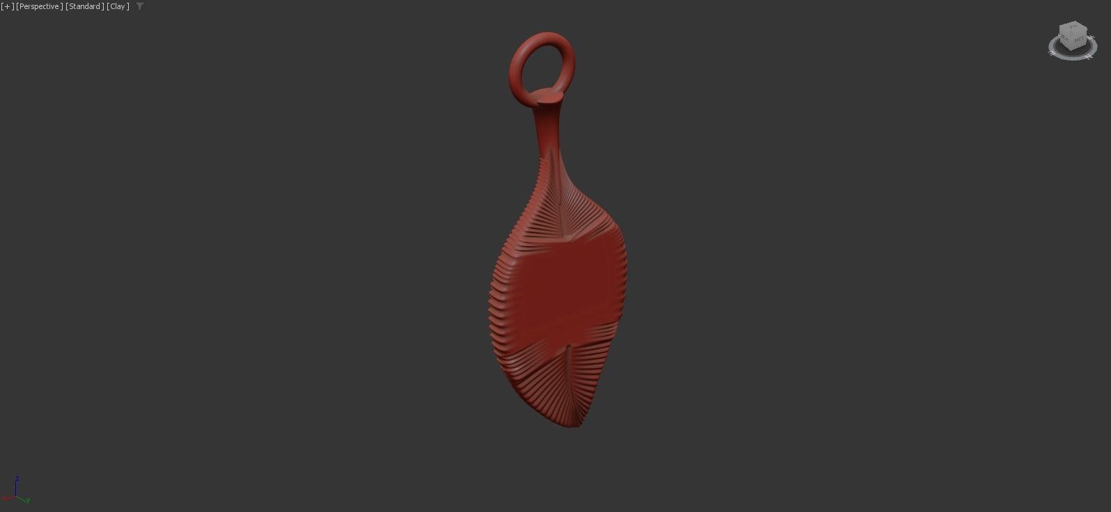 Leaf Pendant Jewelry Gold 3D print model_7