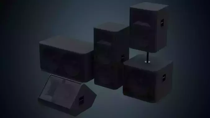 Speaker 2A Low-poly 3D model