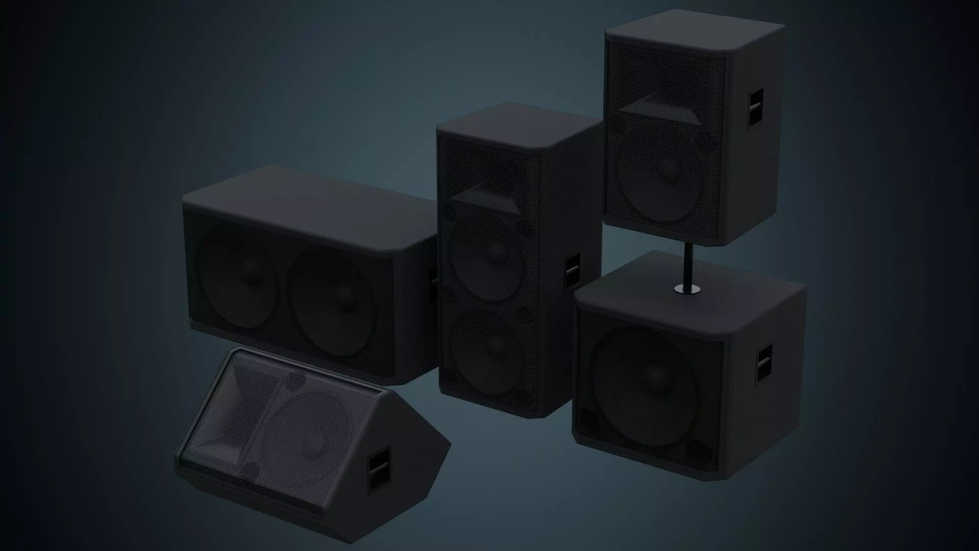 Speaker 2A Low-poly 3D model_0