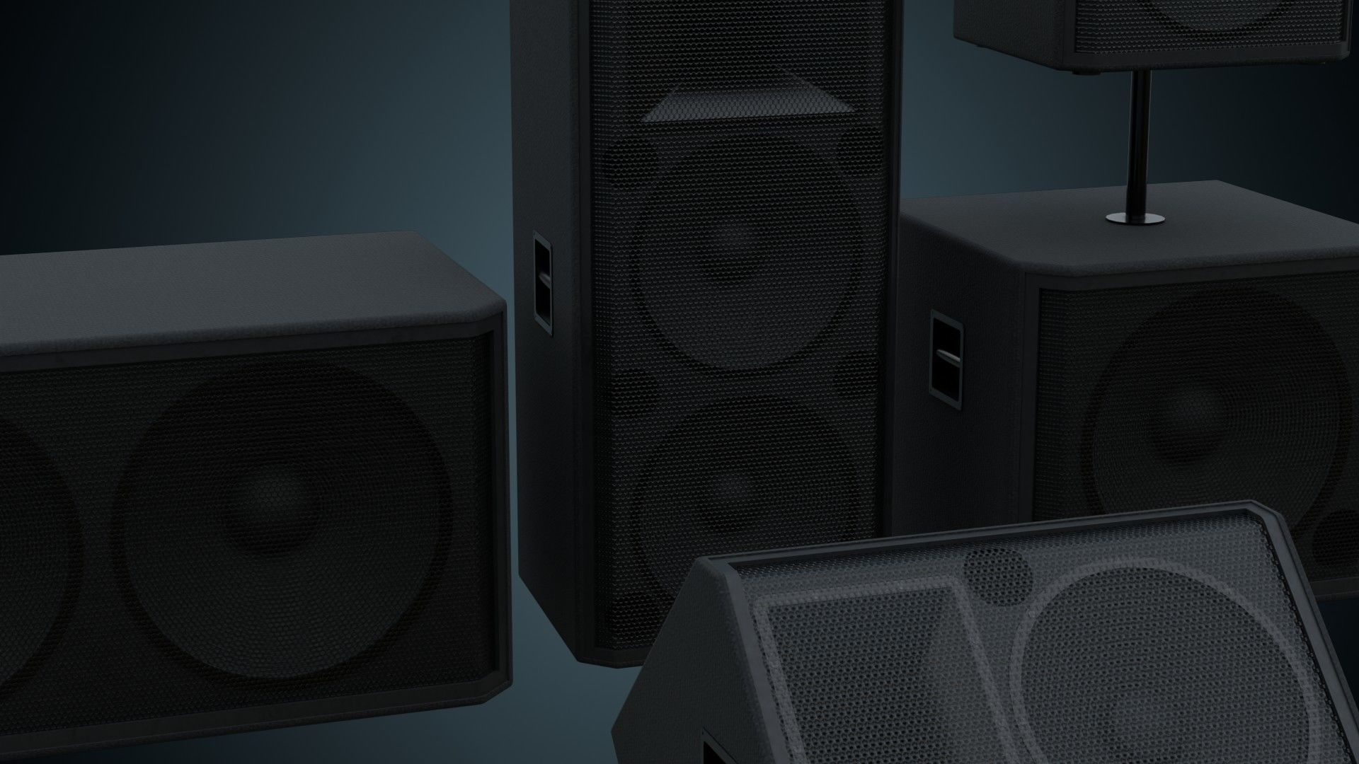 Speaker 2A Low-poly 3D model_5