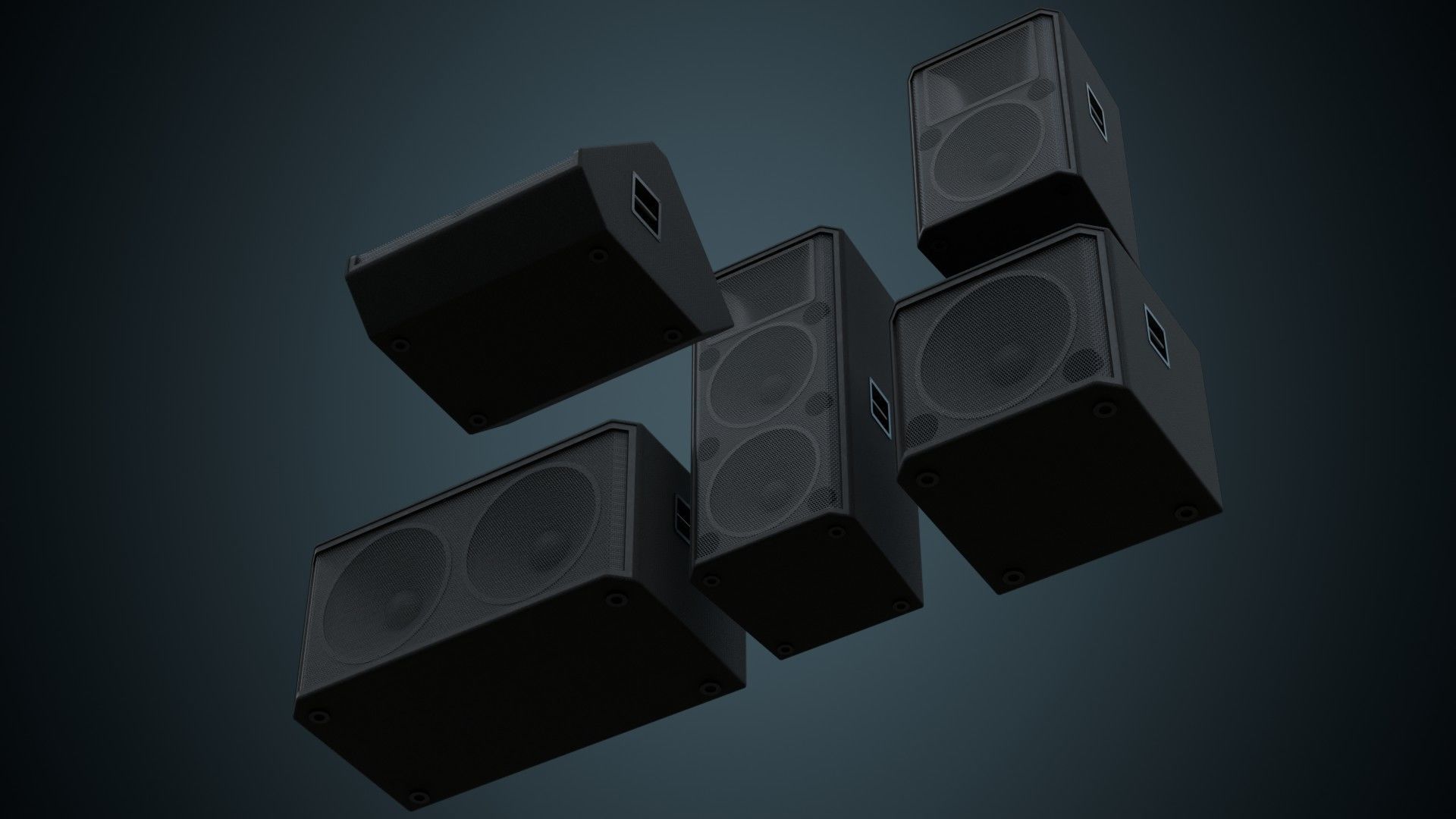 Speaker 2A Low-poly 3D model_4