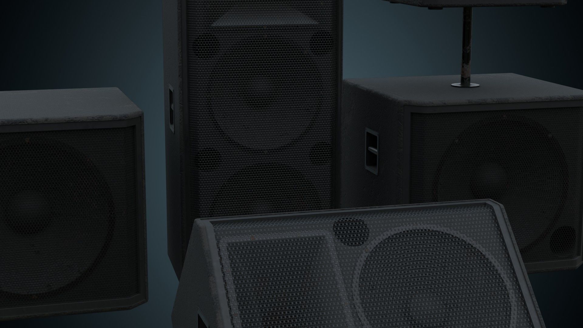 Speaker 2B Low-poly 3D model_5