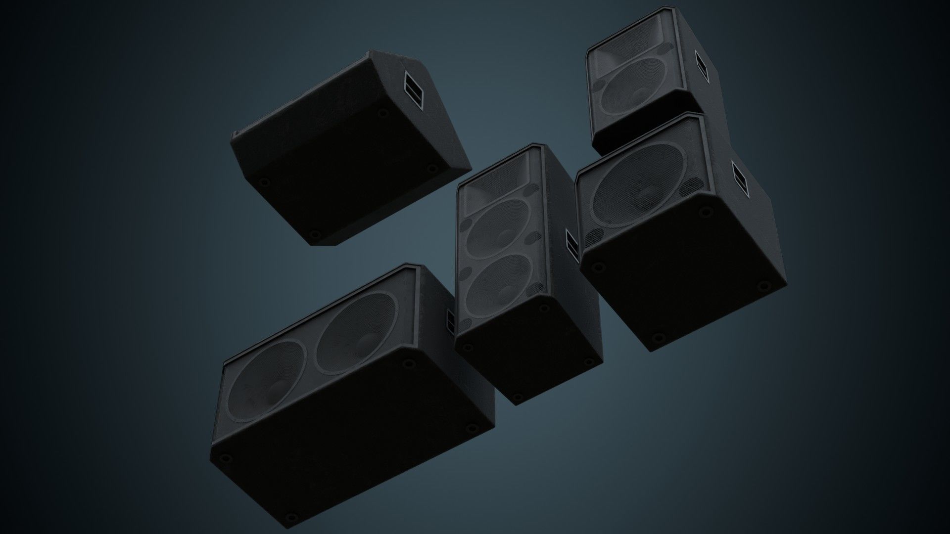 Speaker 2B Low-poly 3D model_4
