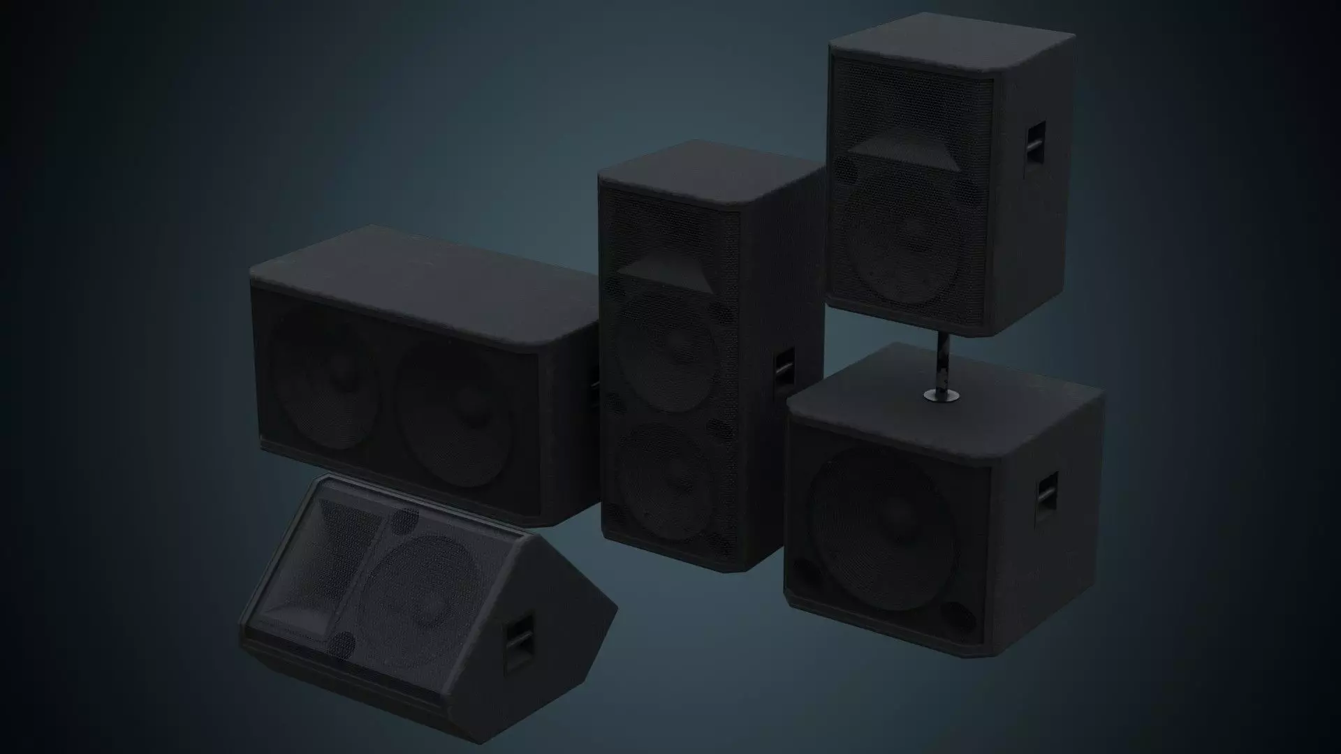 Speaker 2B Low-poly 3D model_0