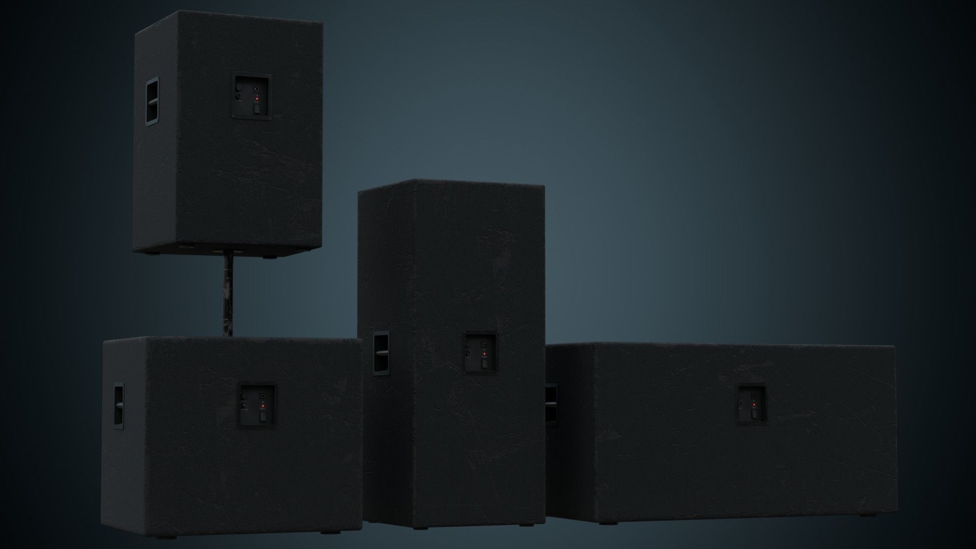 Speaker 2B Low-poly 3D model_3