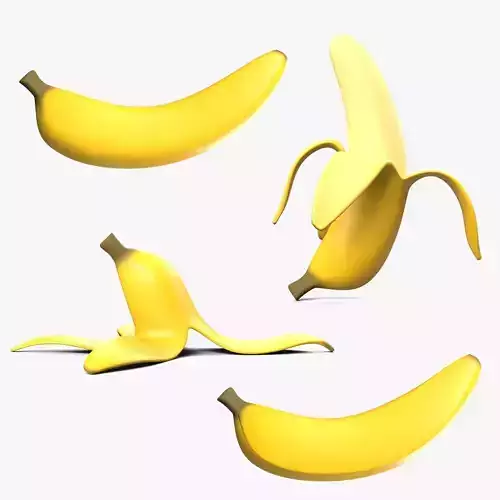 Cartoon Banana 3D model