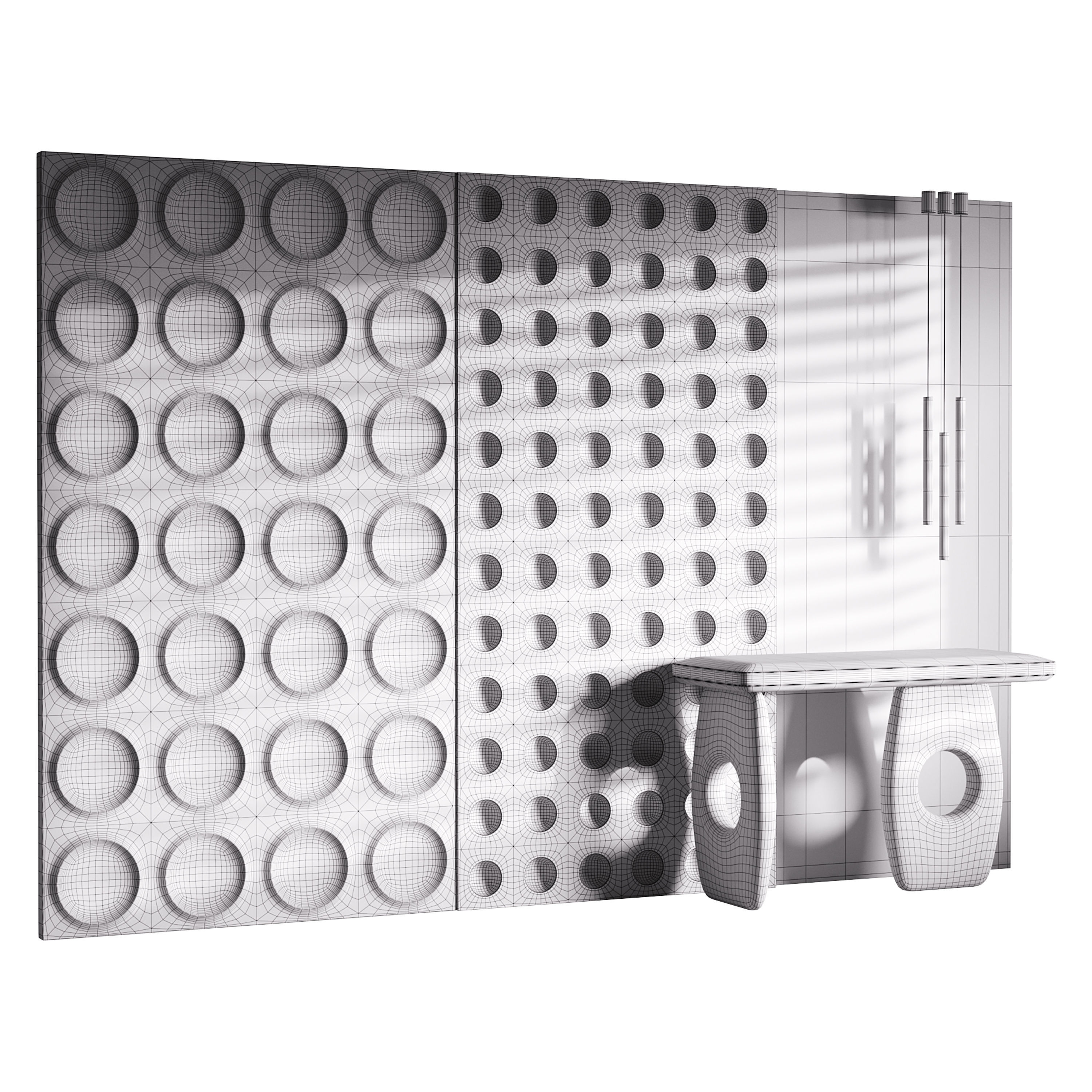 Decorative Wall panel  62 3D model_13