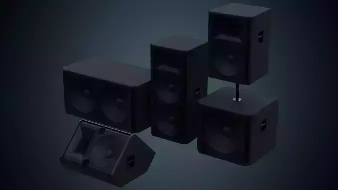 Speaker 2 Basic Low-poly 3D model