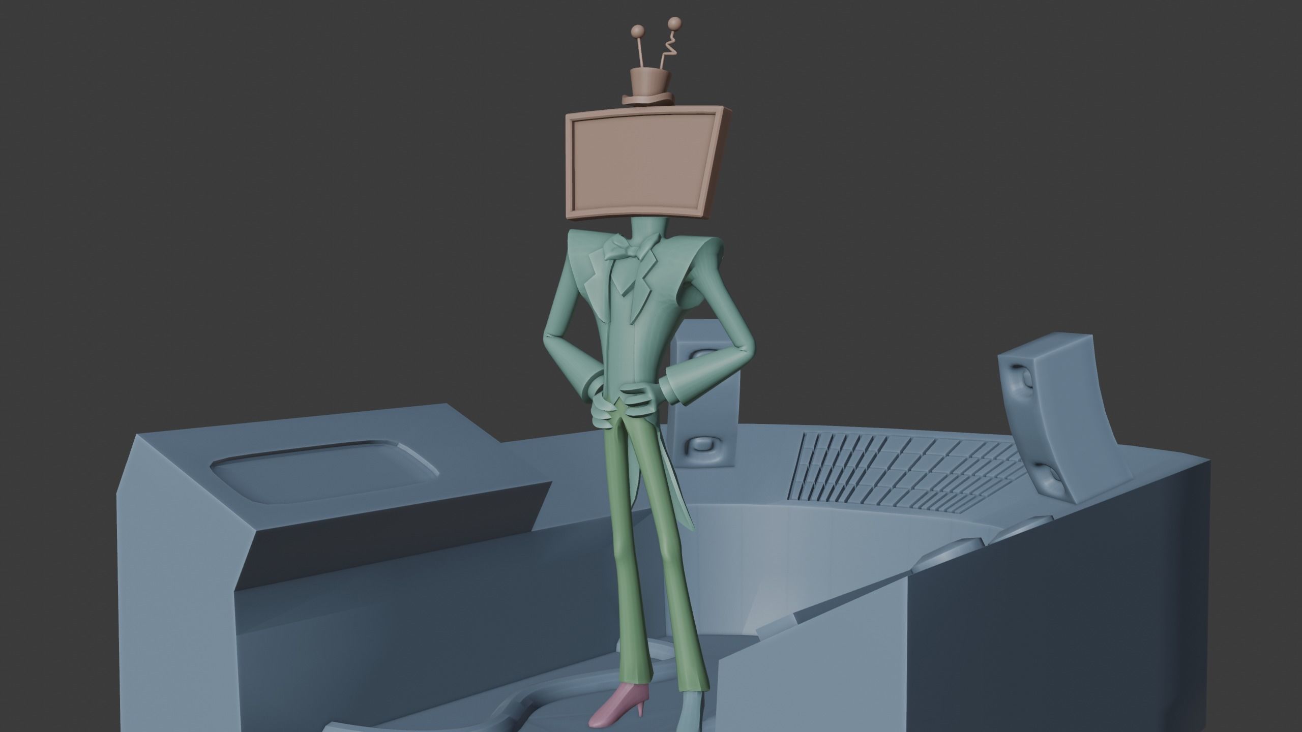 Hazbin Hotel VOX Miniuature figure for 3D Print 3D print model_3