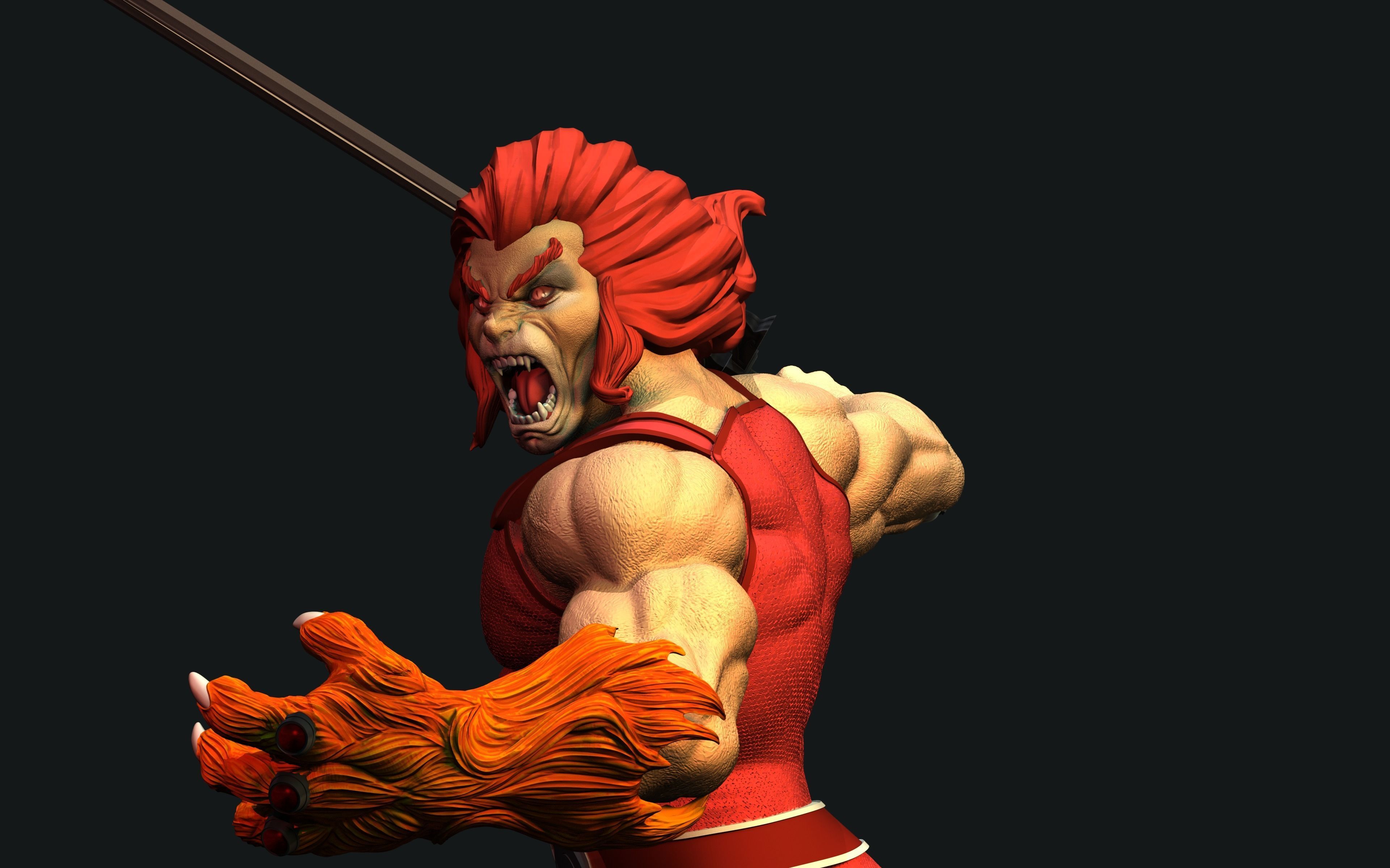 LionO Mirror Red Thundercats STL 3d printing Collectibles 3D print model_1