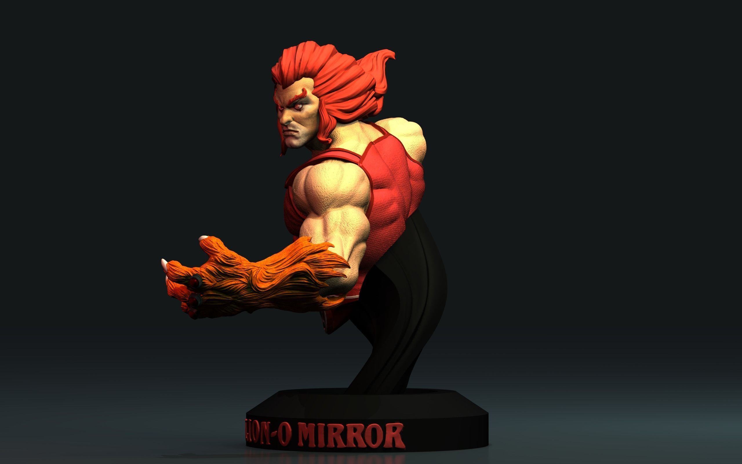 LionO Mirror Red Thundercats STL 3d printing Collectibles 3D print model_10