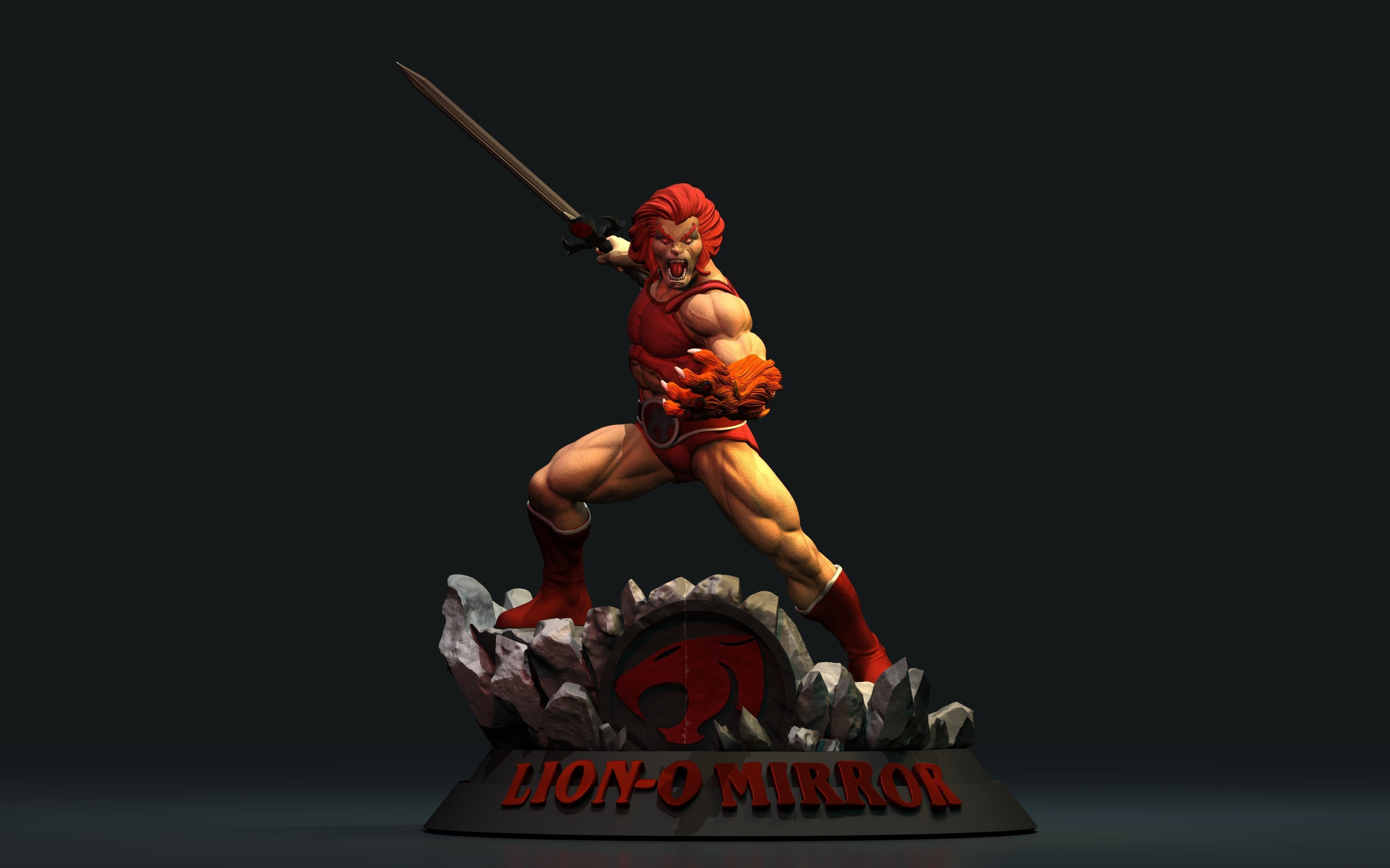 LionO Mirror Red Thundercats STL 3d printing Collectibles 3D print model_2