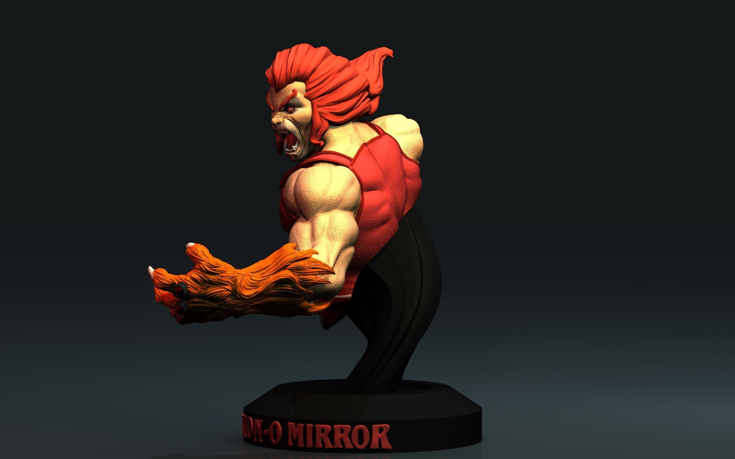 LionO Mirror Red Thundercats STL 3d printing Collectibles 3D print model_13
