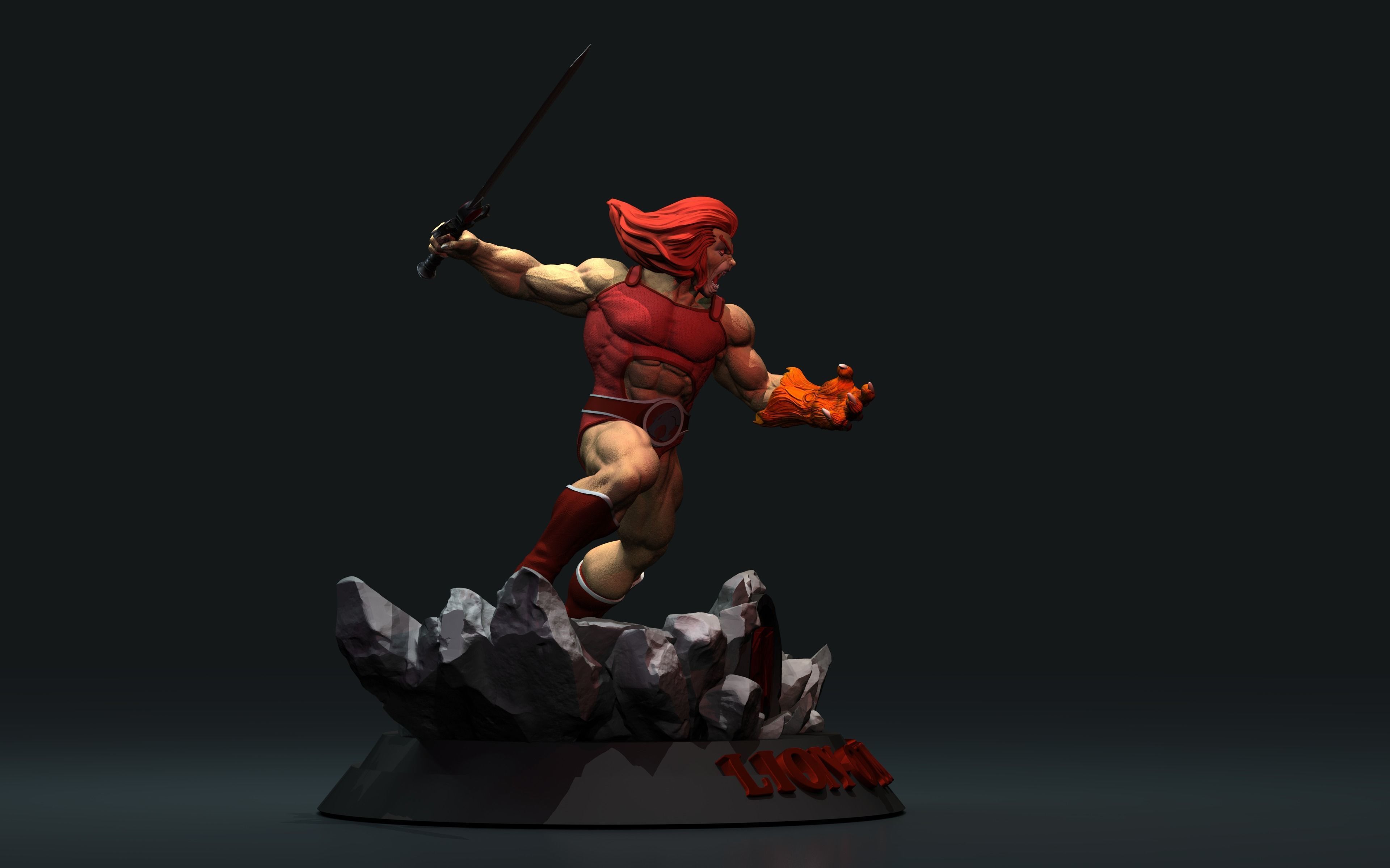 LionO Mirror Red Thundercats STL 3d printing Collectibles 3D print model_4