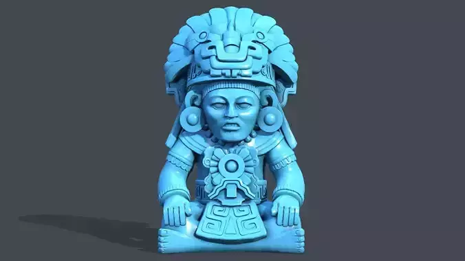 Statue Aztec Cocojo God 3D print model