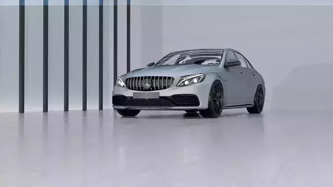 White Studio Interior Scene