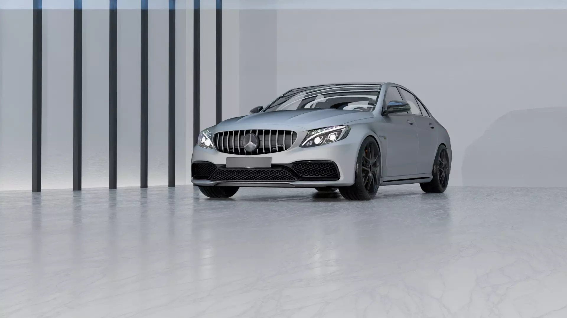 White Studio Interior Scene 3D model