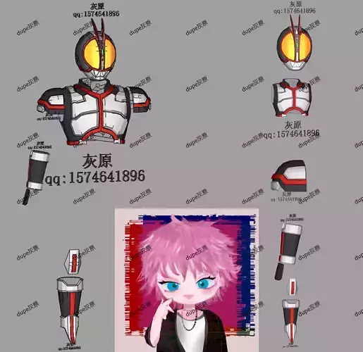 Kamen Rider faiz Cosplay Pepakura Foam Template