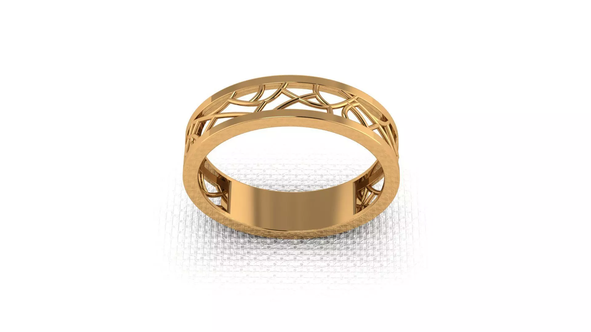 Gold ring 3D print model_0