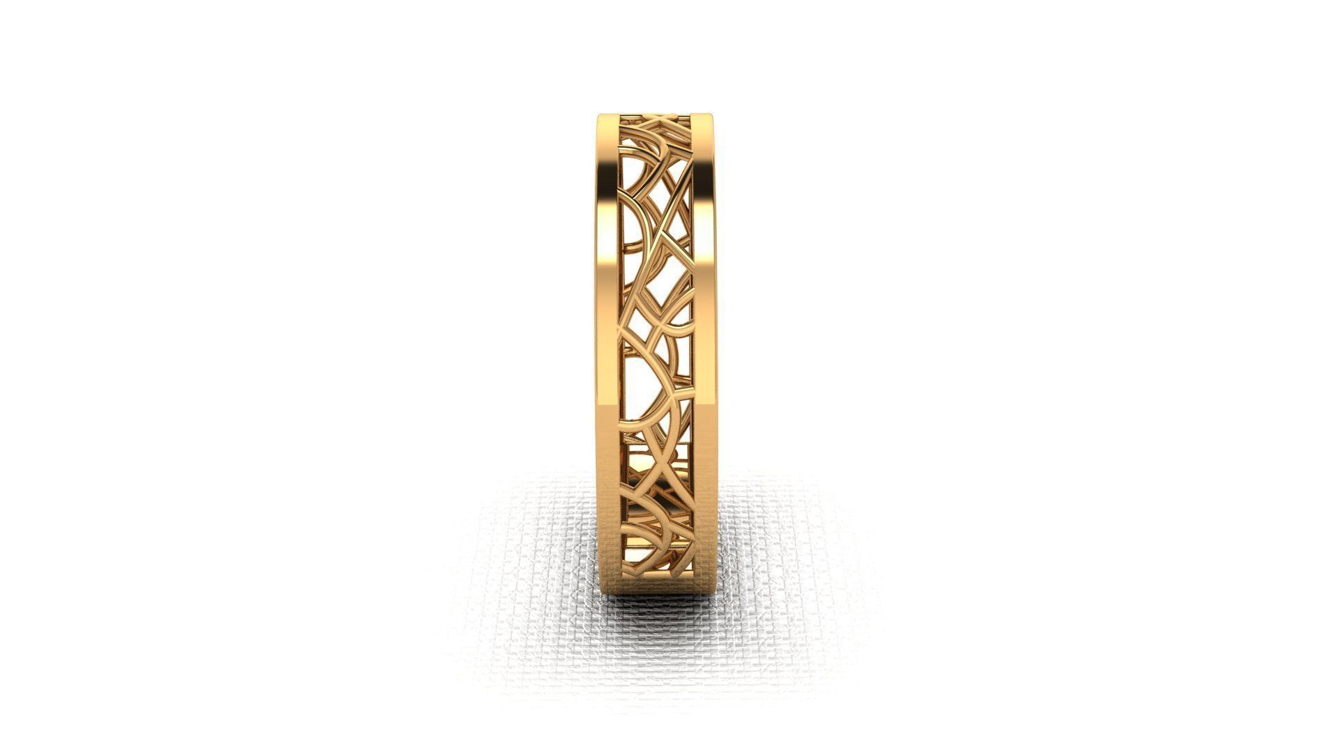 Gold ring 3D print model_2