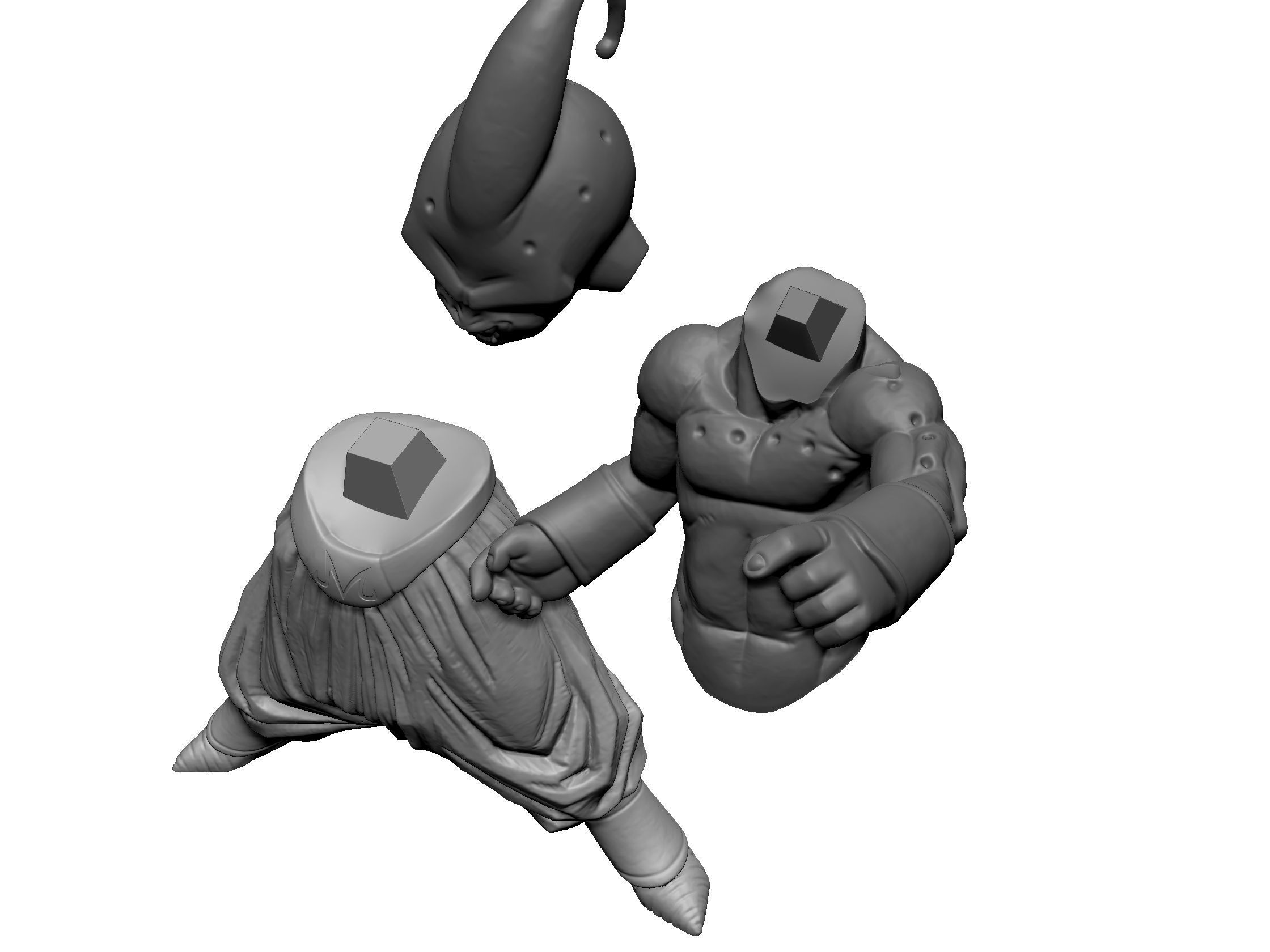 Majin Buu 3rd Form 3D print model_4