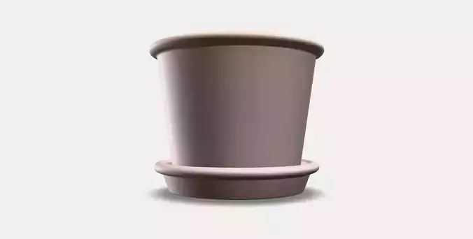 MUSKOTBLOMMA Plant pot with saucer