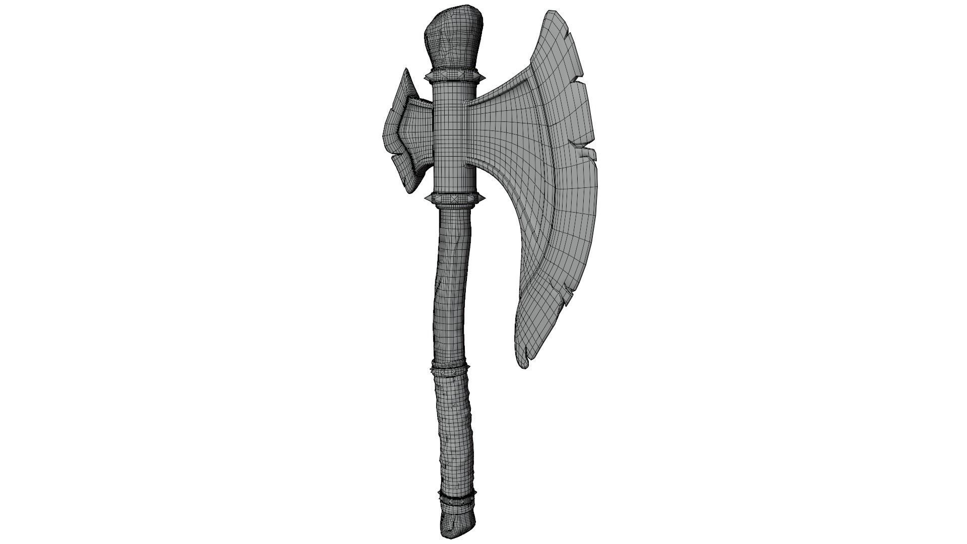 Medieval Axe 3D model_9