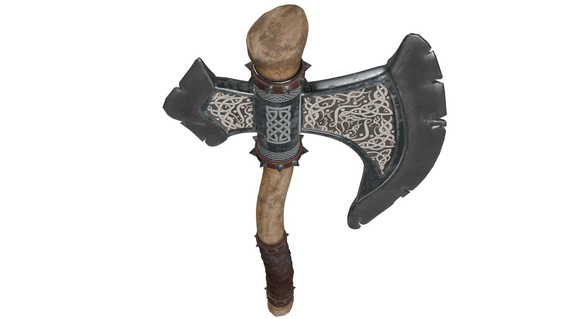 Medieval Axe 3D model_8