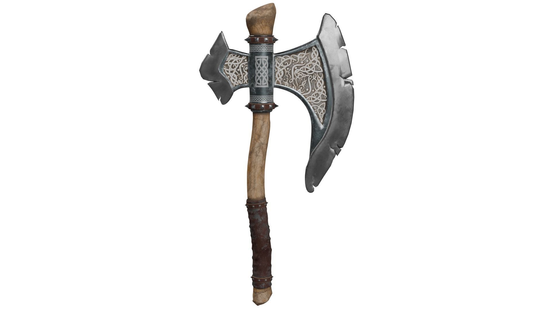 Medieval Axe 3D model_1