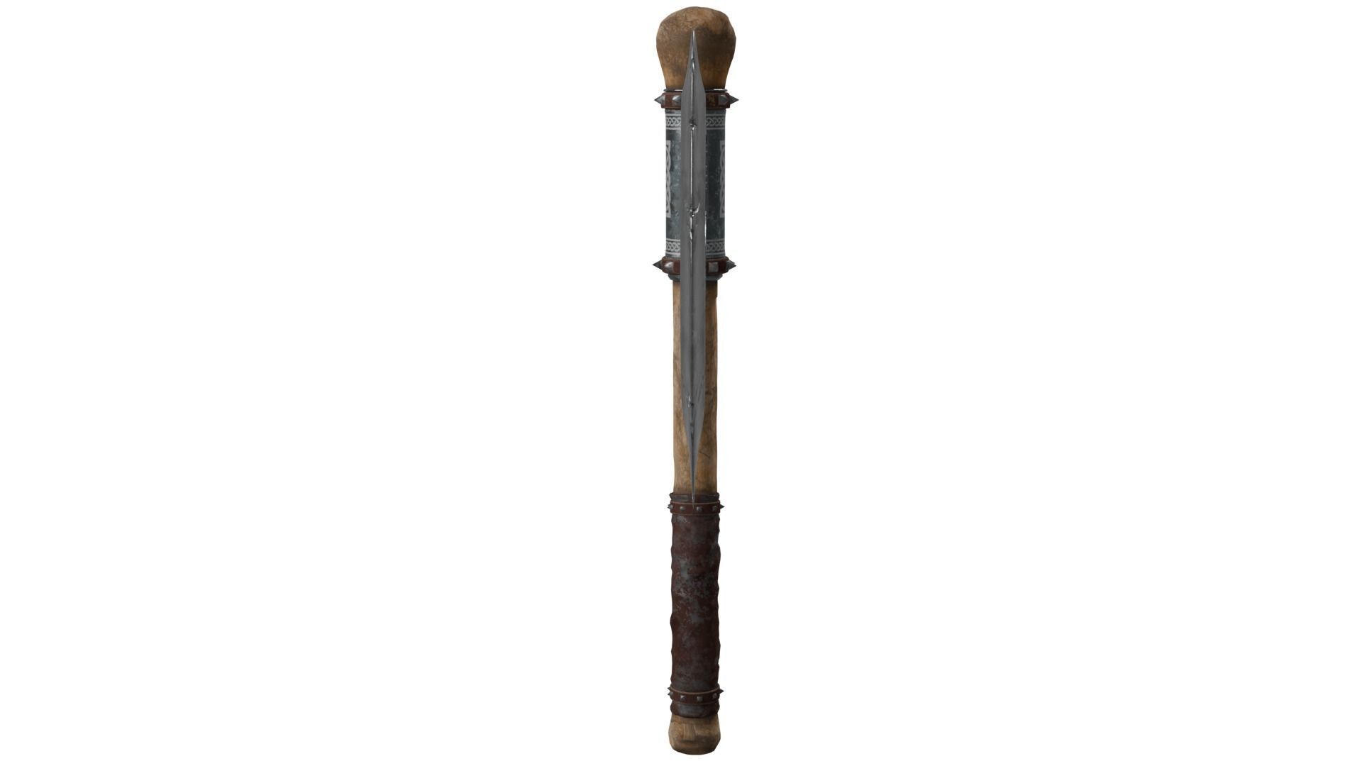 Medieval Axe 3D model_7