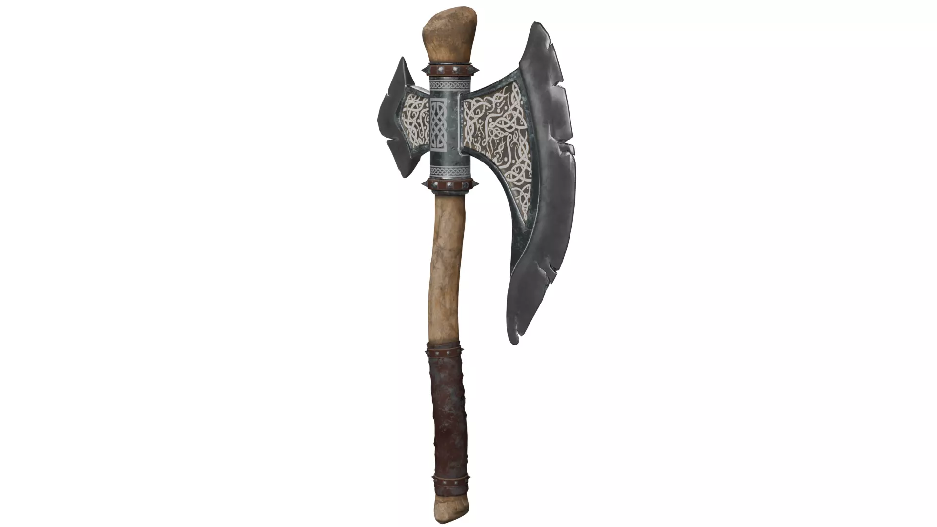 Medieval Axe 3D model_0