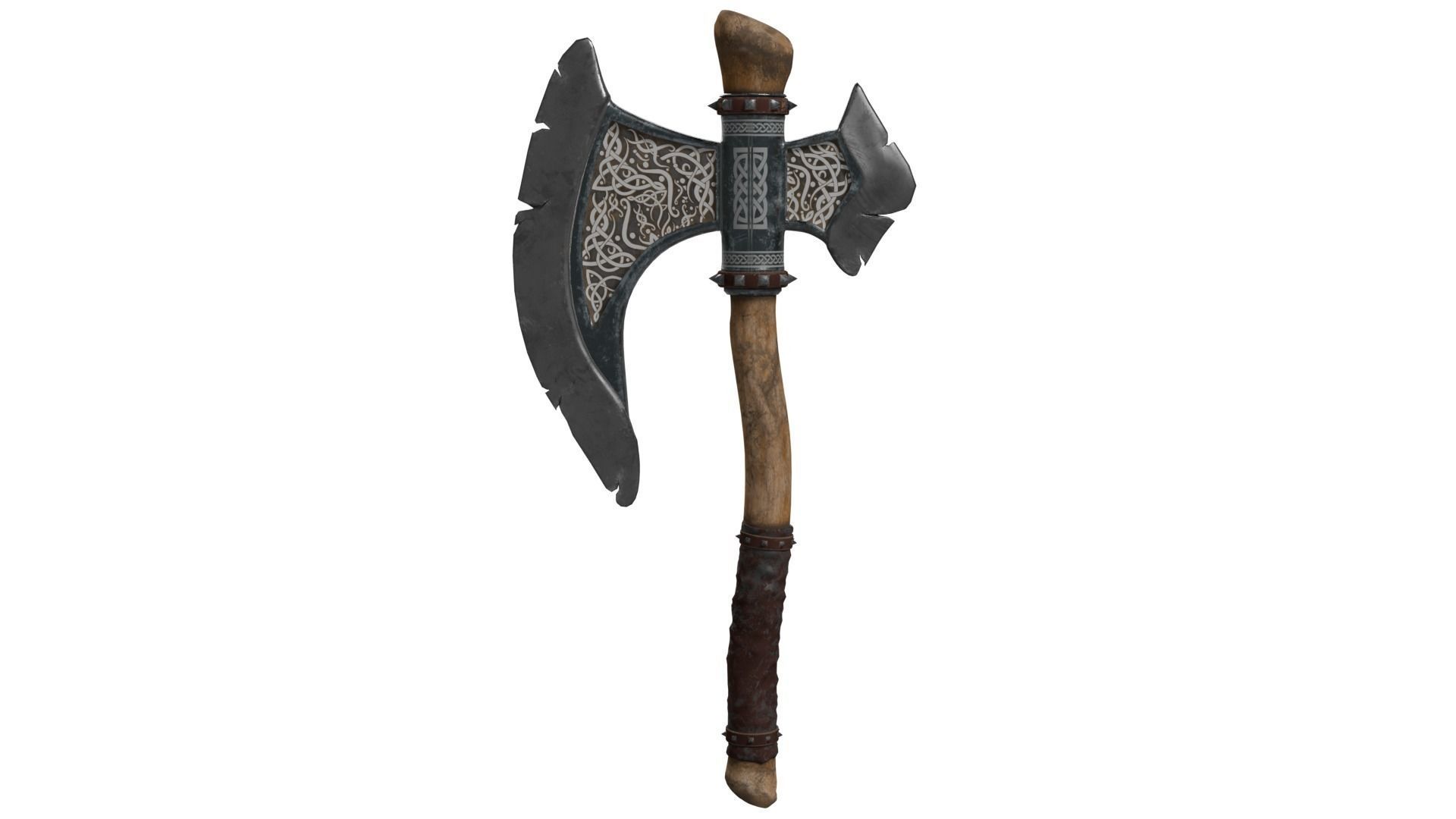 Medieval Axe 3D model_5