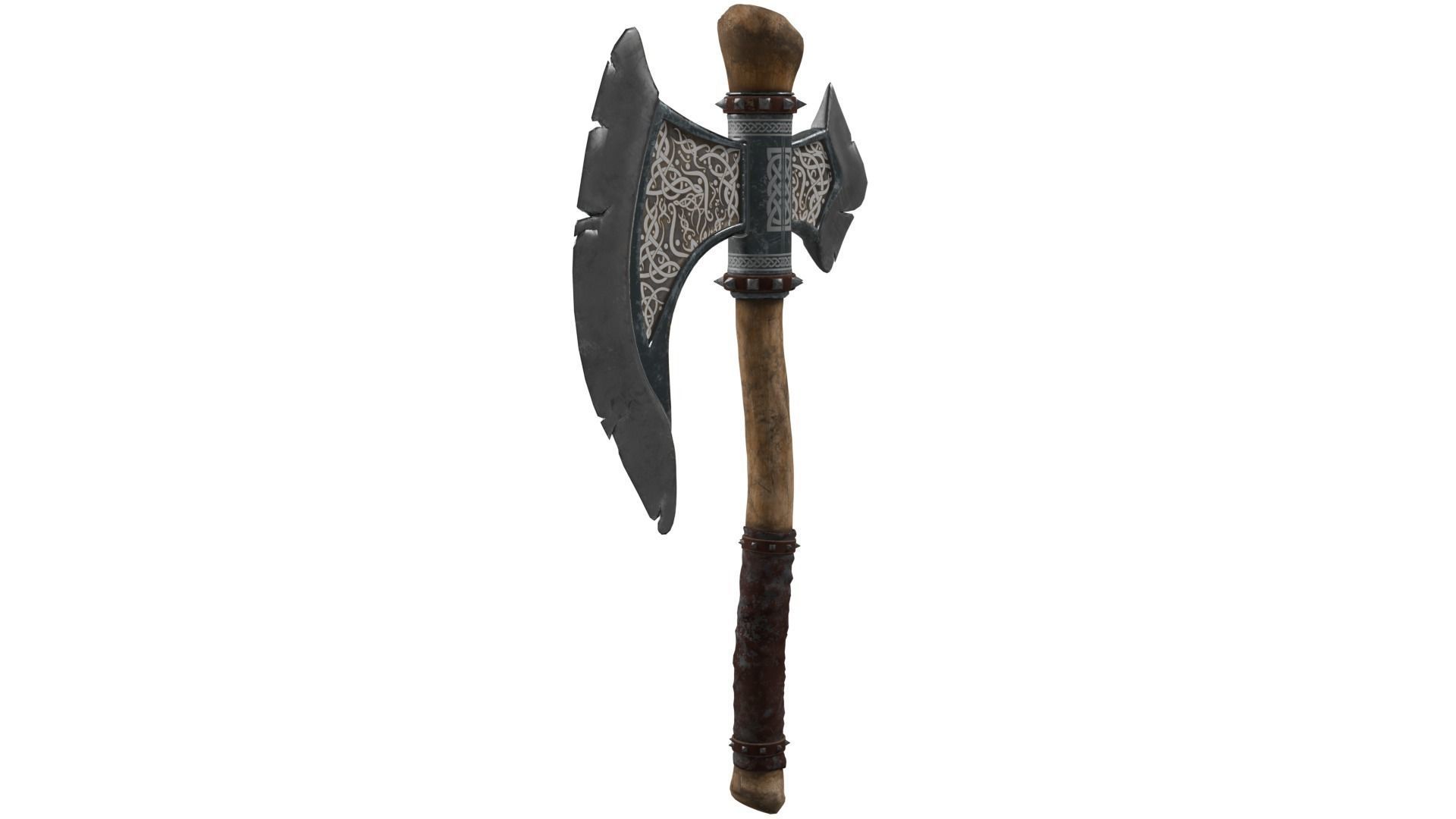 Medieval Axe 3D model_6