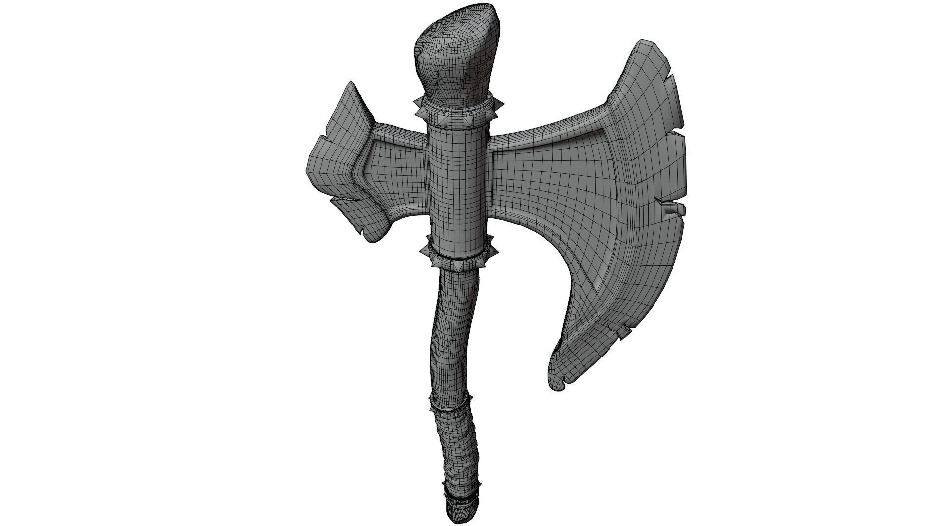 Medieval Axe 3D model_17