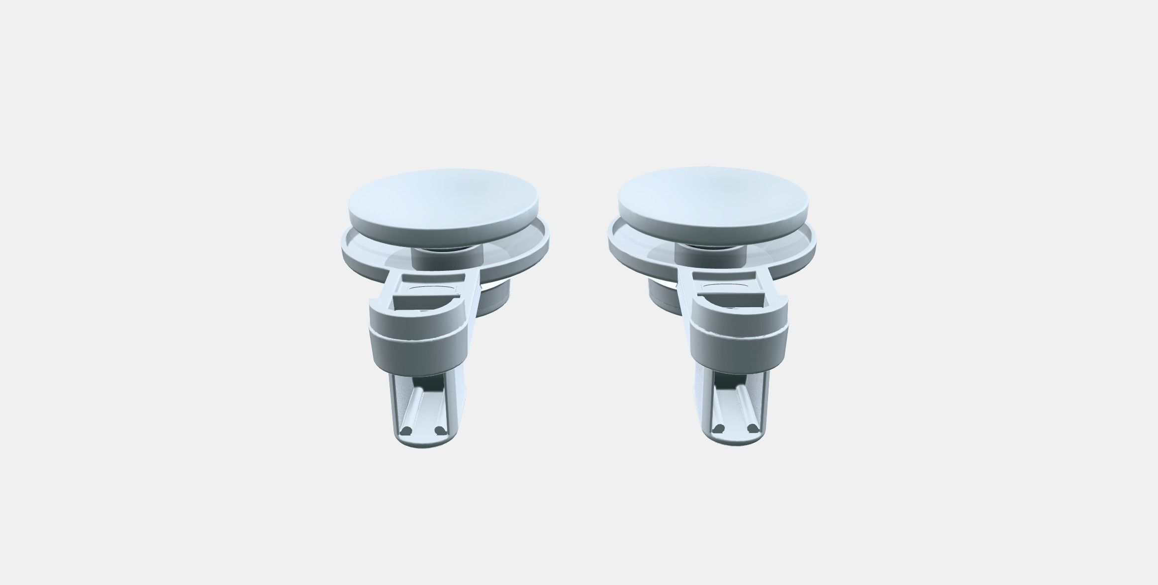 TISKEN Hook with suction cup Low-poly 3D model_7