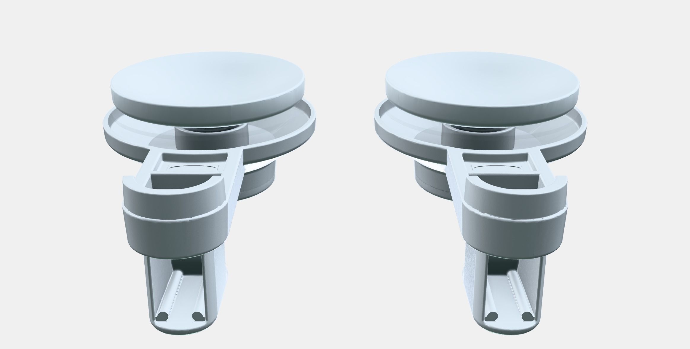 TISKEN Hook with suction cup Low-poly 3D model_8