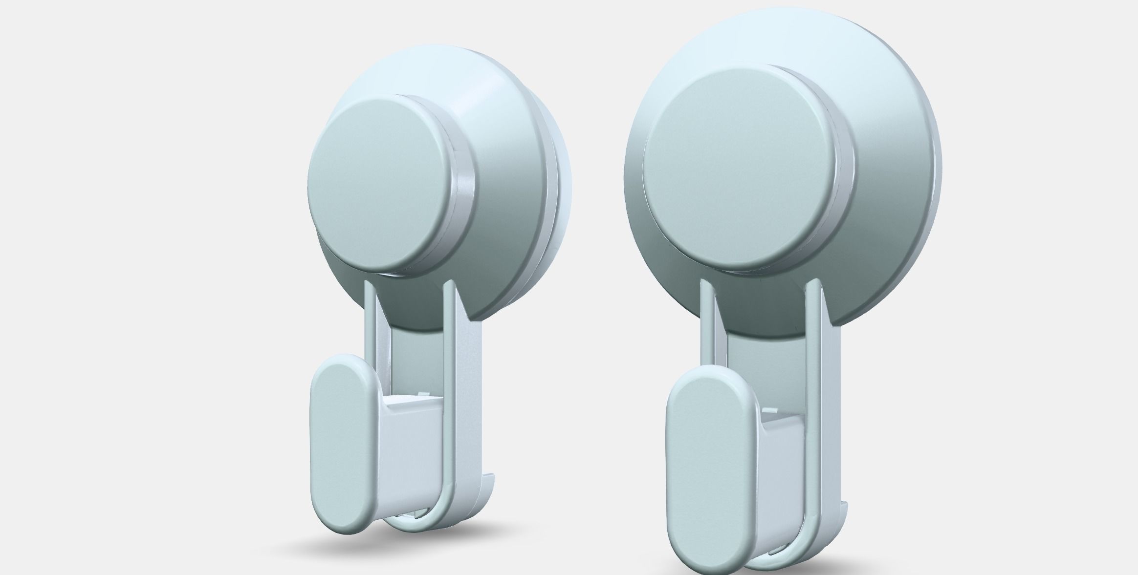 TISKEN Hook with suction cup Low-poly 3D model_13