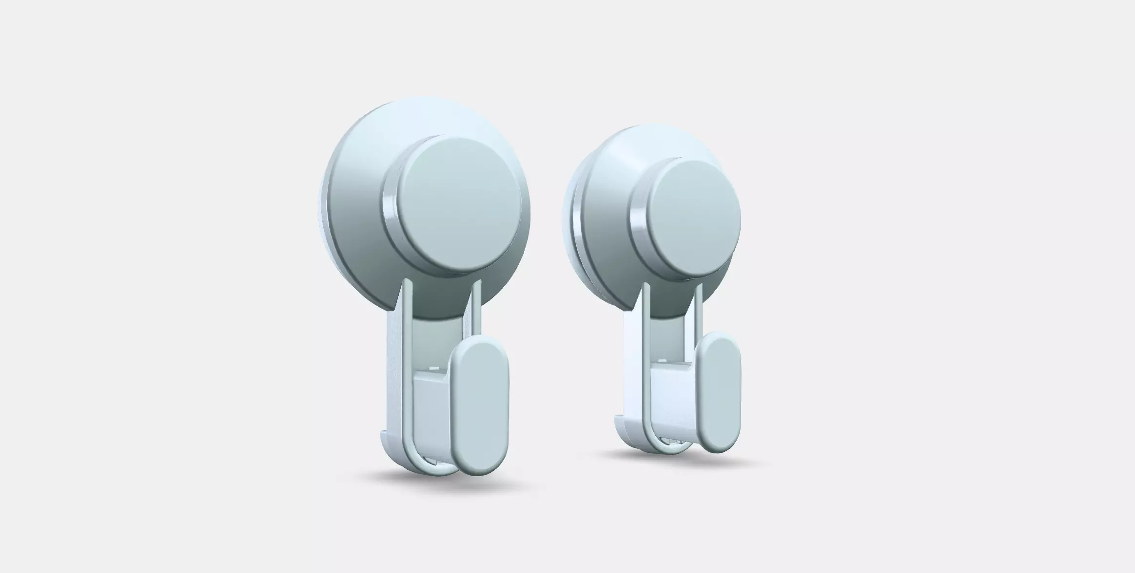 TISKEN Hook with suction cup Low-poly 3D model_0