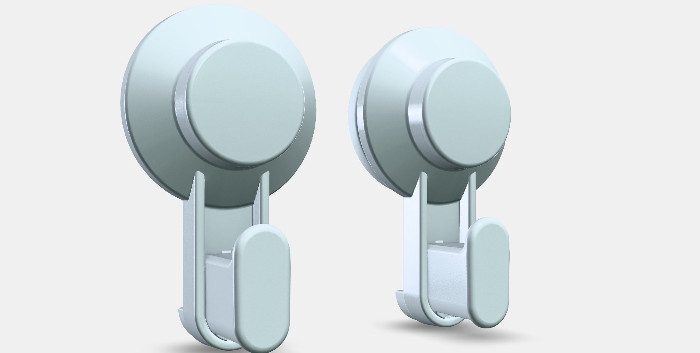 TISKEN Hook with suction cup Low-poly 3D model_9