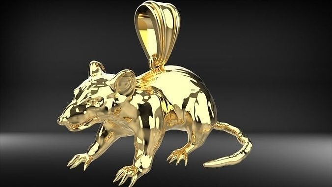 Mouse Charm  Rat Charm Bracelet Necklace Pendant Pet Jewelry 3D print model