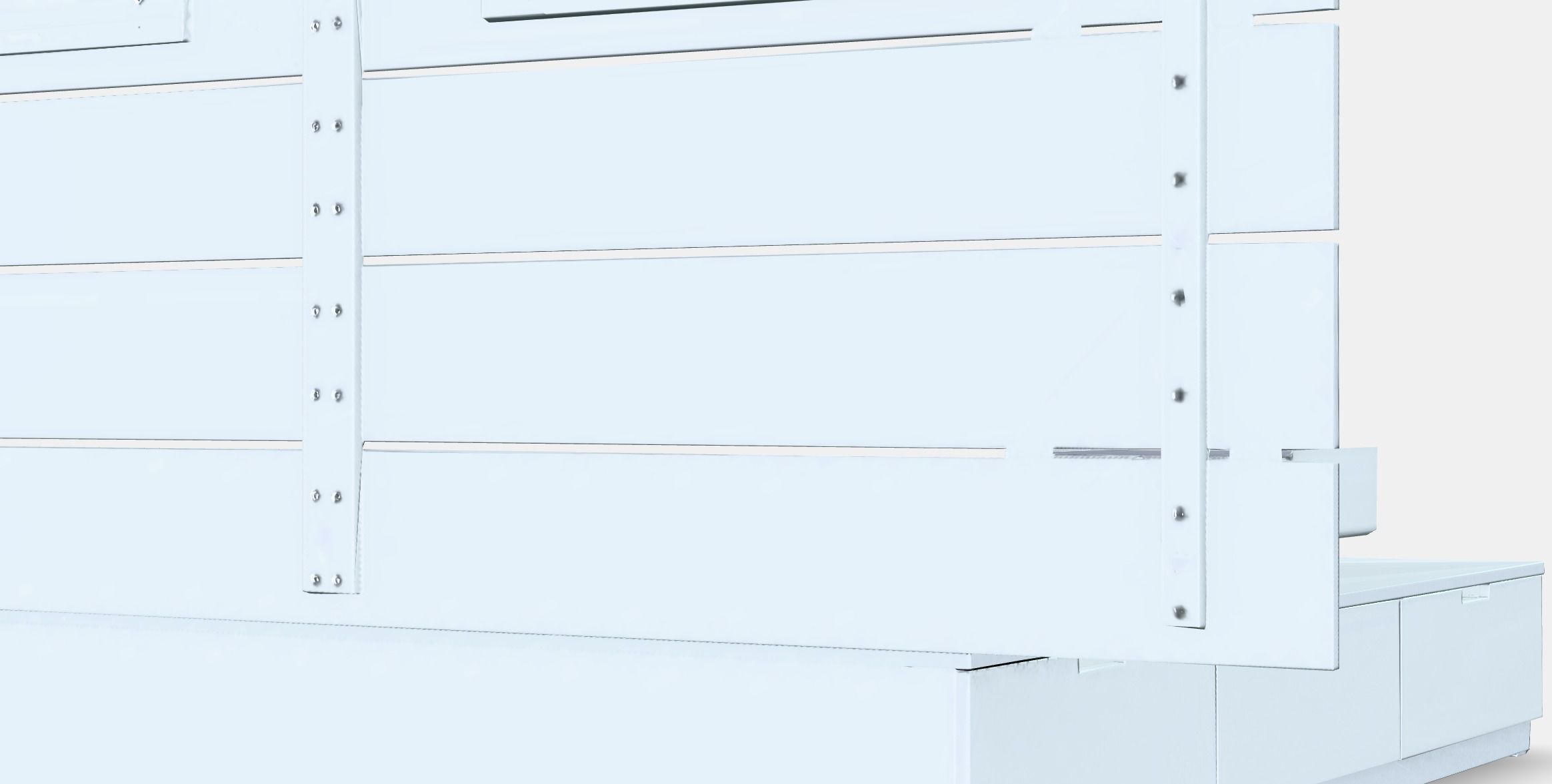 NORDLI Bed frame w storage and headboard Low-poly 3D model_7