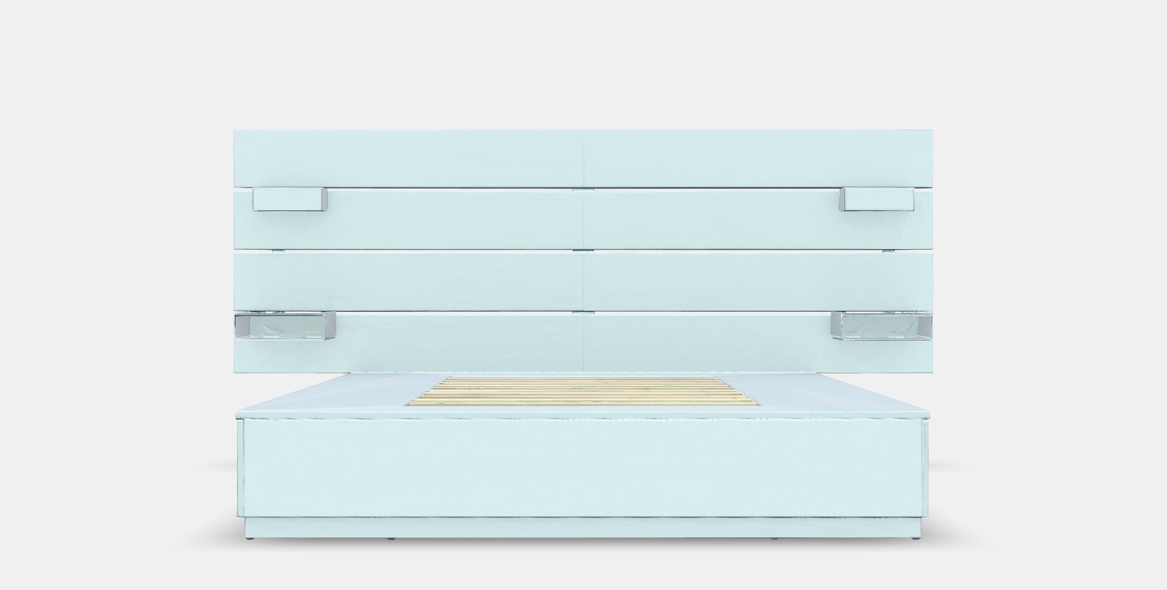 NORDLI Bed frame w storage and headboard Low-poly 3D model_11