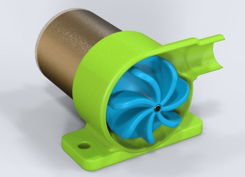 Pump For Aquarium  3D print model_44